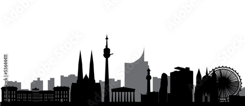 Canvas Print vienna skyline