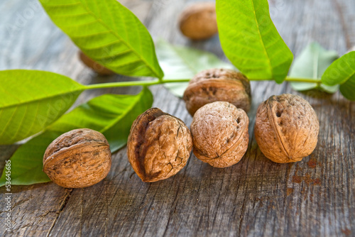 Walnuts on table