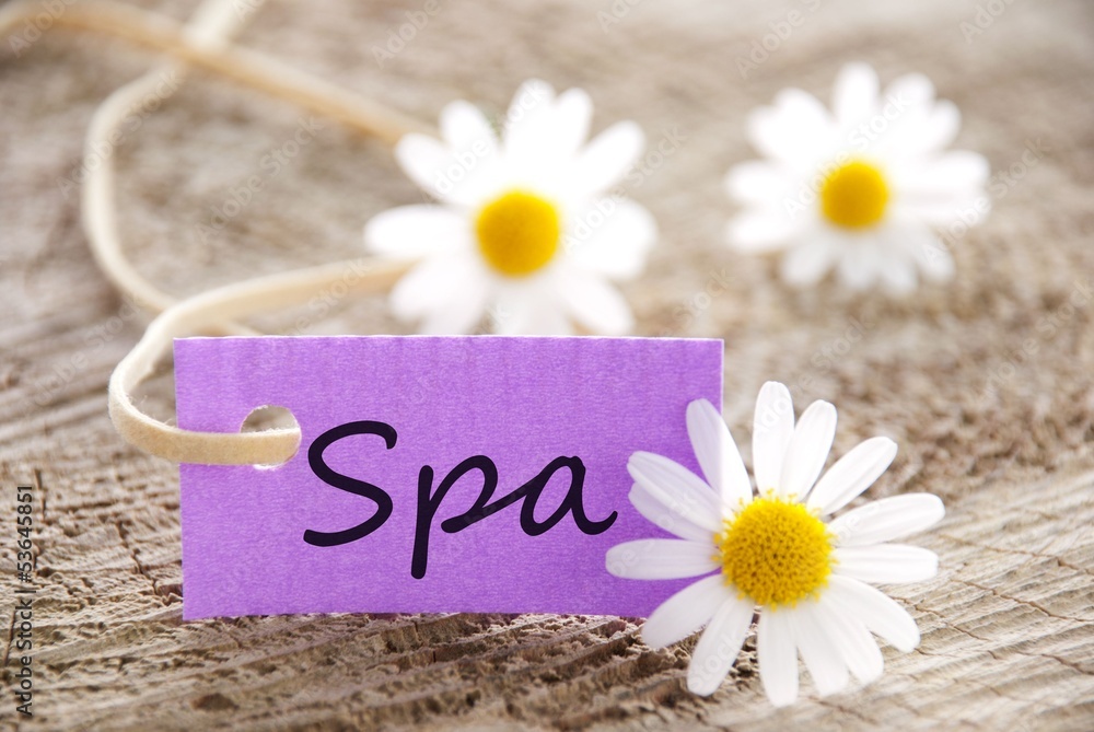 Obraz premium purple label with Spa