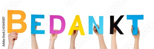 hands holdin Bedankt
