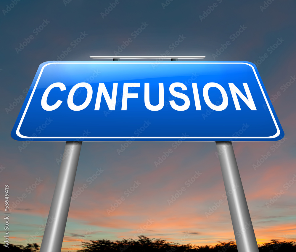 Obraz premium Confusion concept.