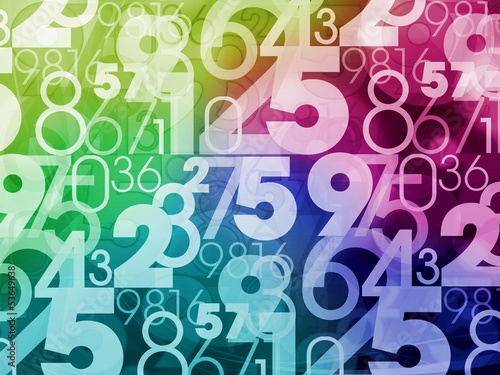 colorful numbers background #53649638