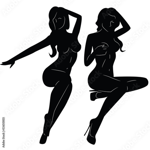 sexy woman girl silhouettes