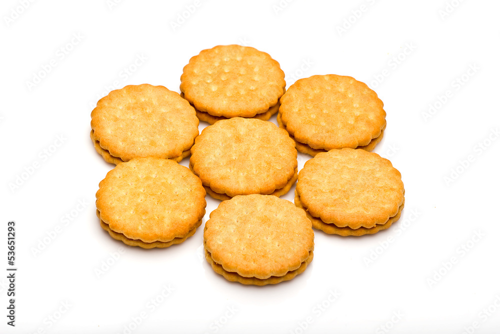 Sweet cookies isolated on a white background Sweet cookies isolated on a white background