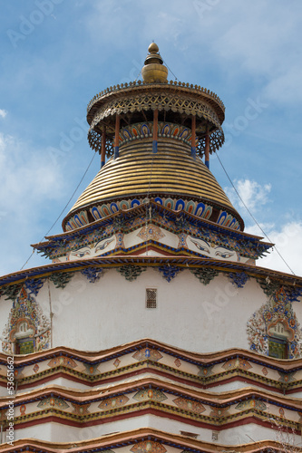 Roof of the Pelkhor Chode Monastery in Tibet