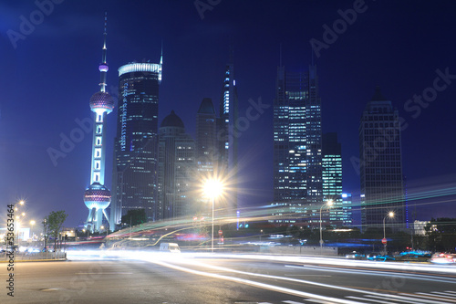 Shanghai Lujiazui city night light