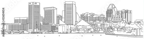 Baltimore-skyline-sketch