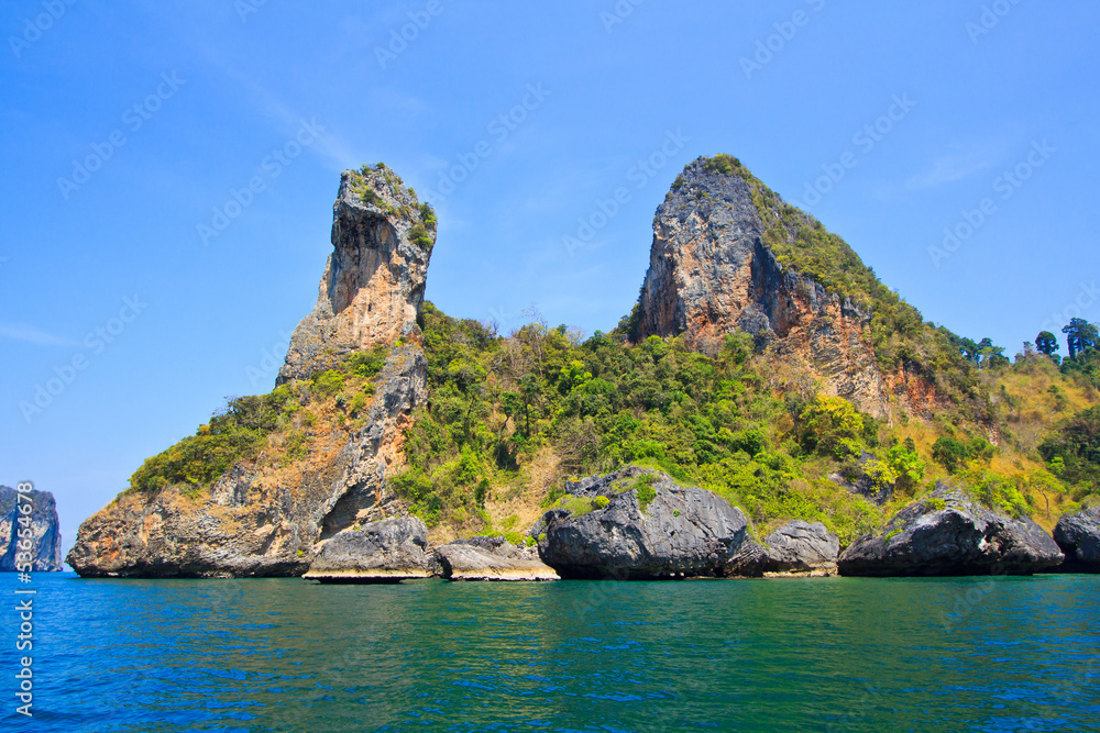 Tropical island in Andaman Sea of Thailand