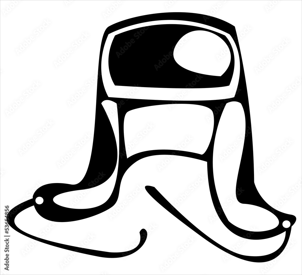 .vector earflaps isolated on white background .vector earflaps isolated on white background