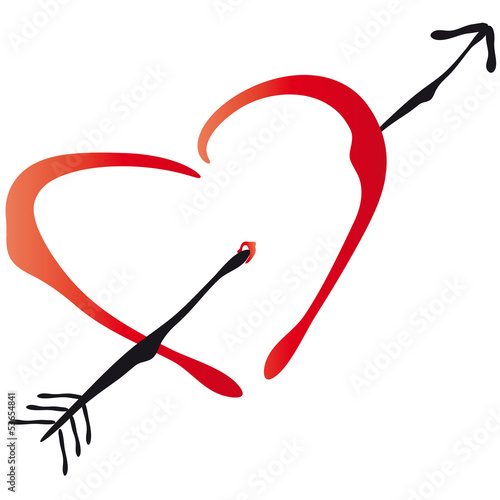 Herz mit Pfeil - Liebe