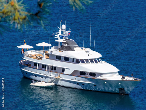 Bilde på lerret Motoryacht auf dem Meer,