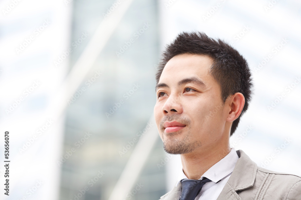 Asian business man in business center