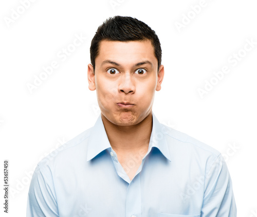 funny crazy face man mixed race latino © AILA_IMAGES