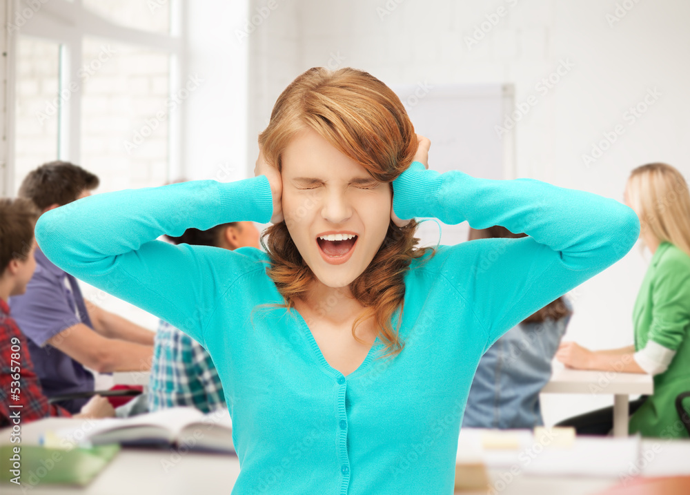 student screaming at school student screaming at school