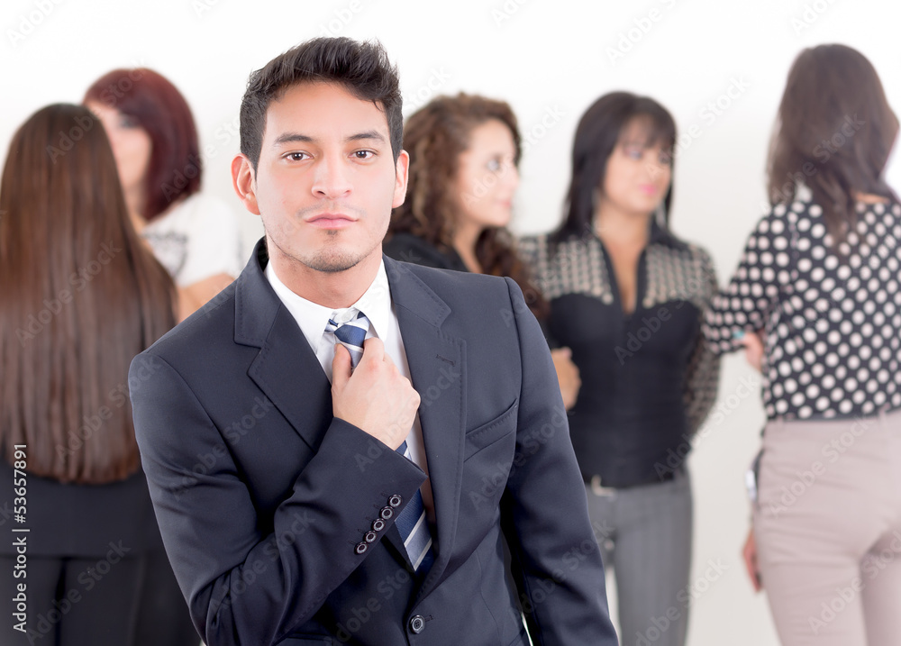 Successful hispanic business man at the office Successful hispanic business man at the office