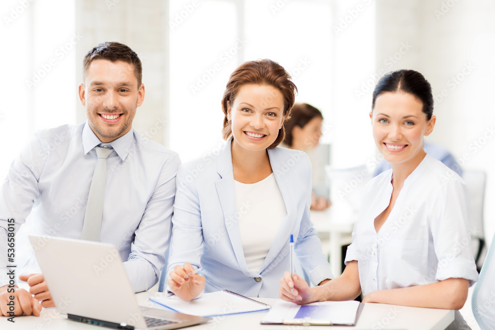 business team discussing something in office business team discussing something in office