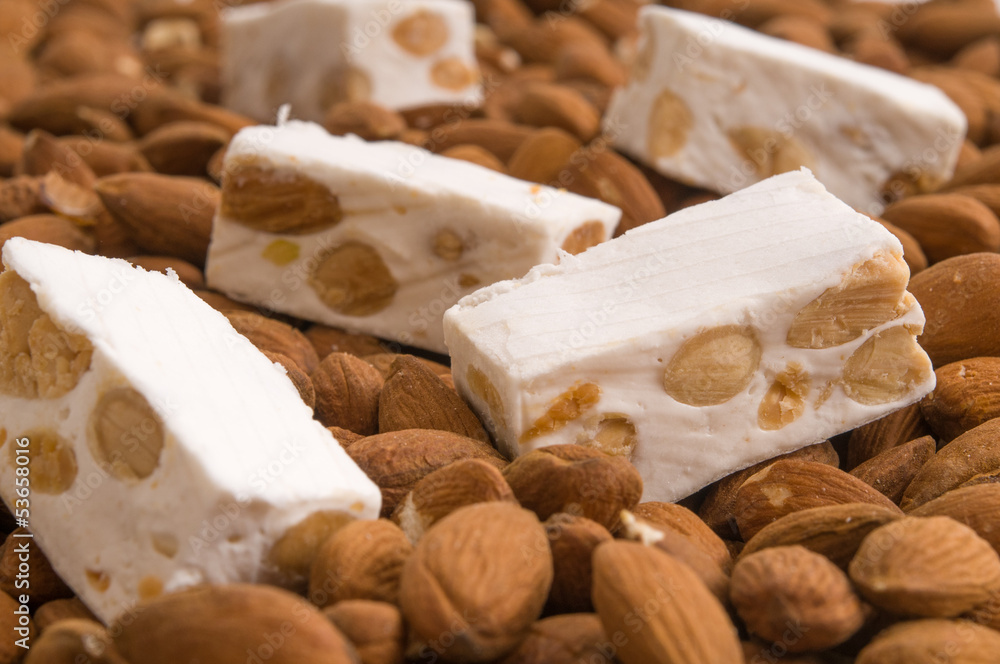 Fototapeta premium Weißer Nougat