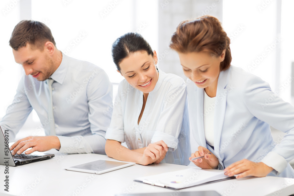 business team working in office business team working in office