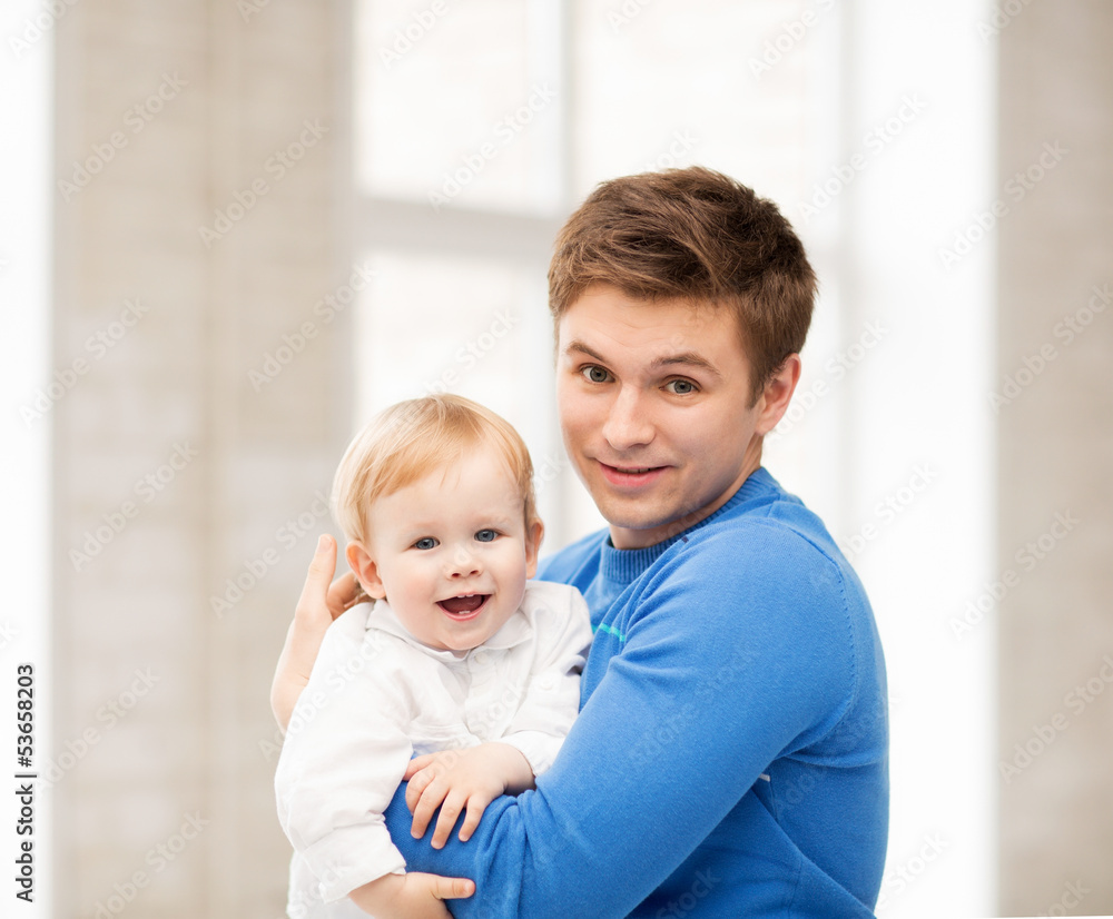 happy father with adorable baby happy father with adorable baby