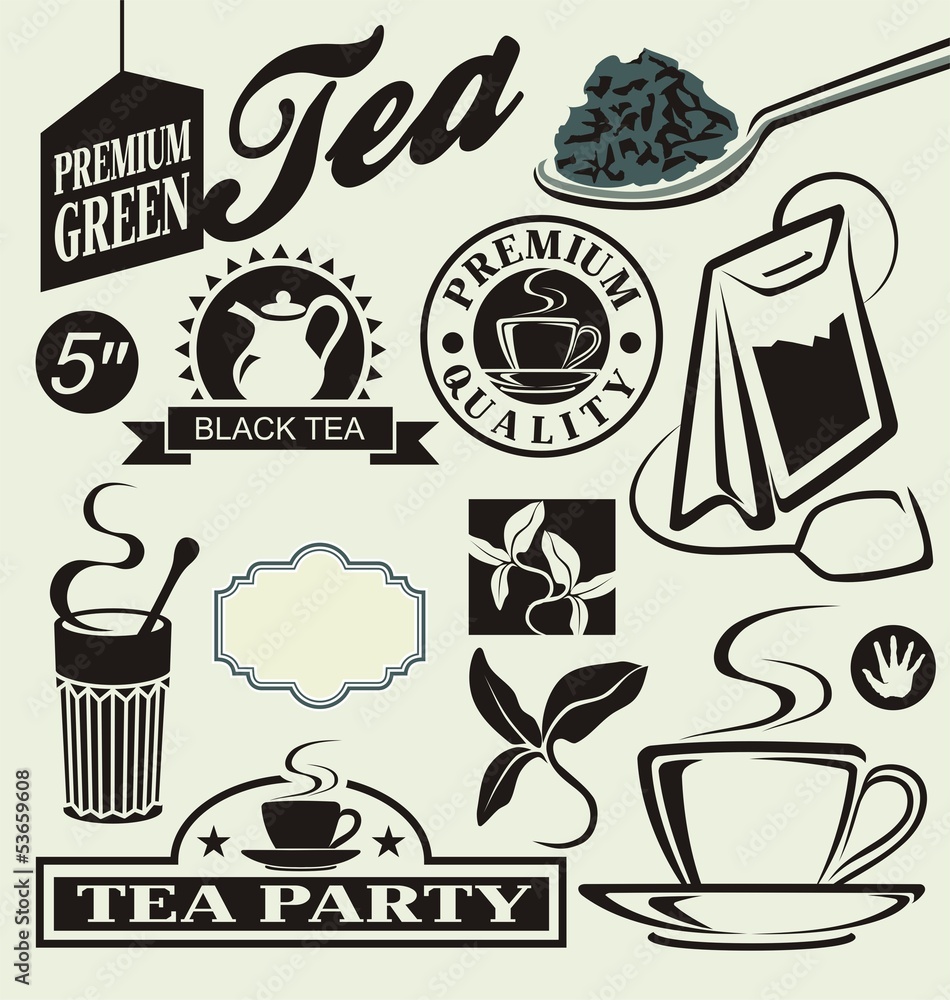 vector set for tea