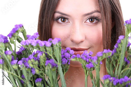 Beautiful young woman with ...