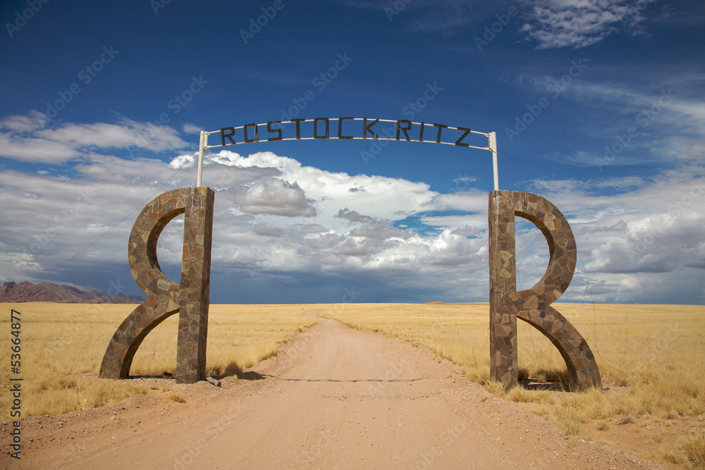 Fototapeta premium Entrance to a lodge in Namibia