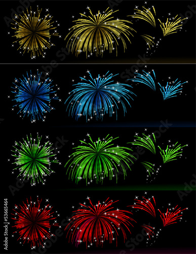 Abstract fireworks banner