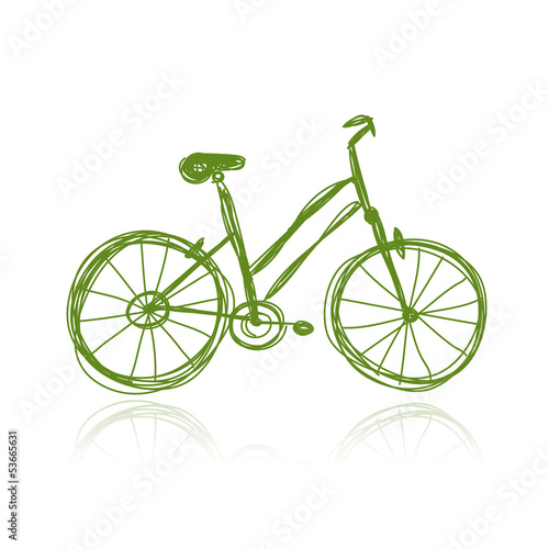 Bicycle green sketch for your design