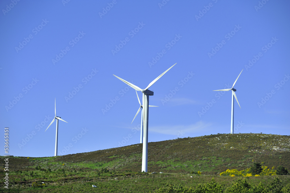 windmills park in mountain nature from Spain windmills park in mountain nature from Spain