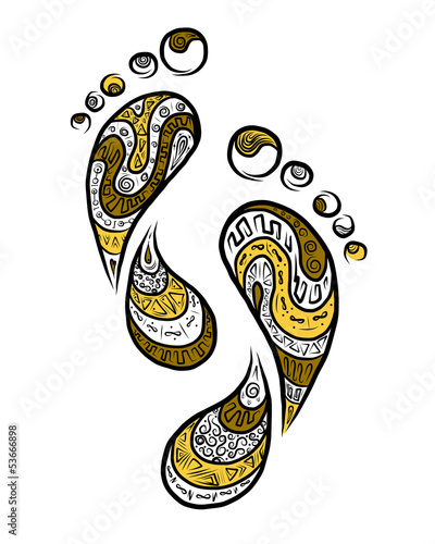 Ornamental footprint for your design