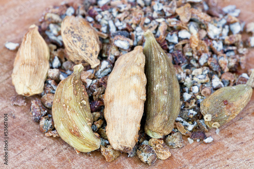 dried cardamon spice