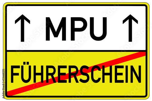 Führerschein MPU Schild  #130626-svg06