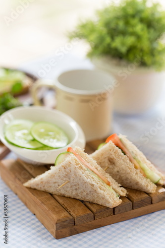 Healthy veggie sandwich