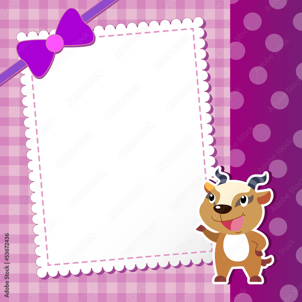 antelope. baby card.
