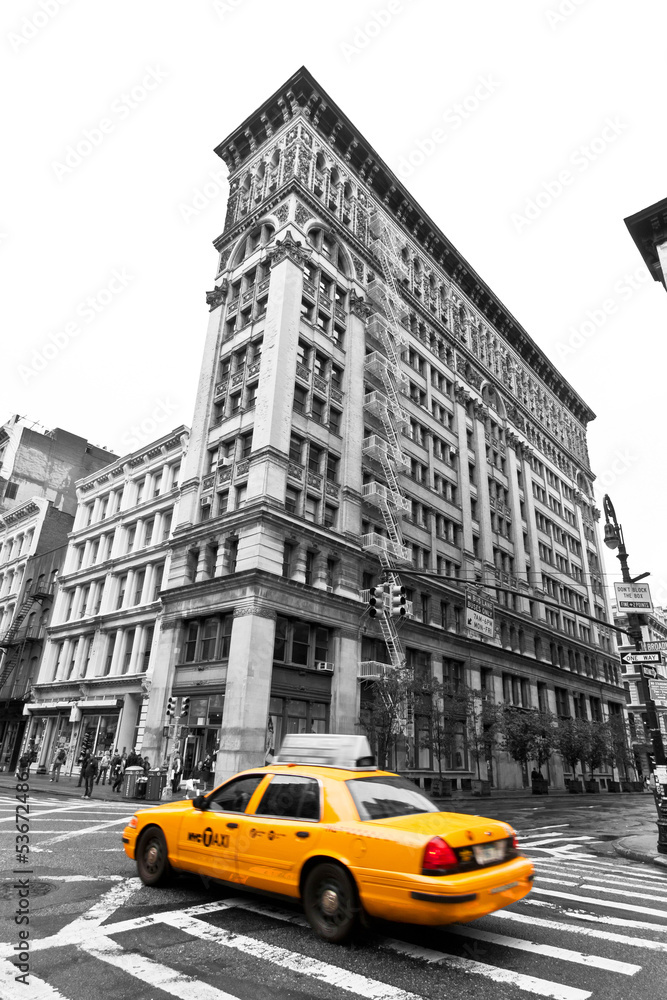 Obraz Taksówki na ulicach SOHO, Nowy Jork, USA