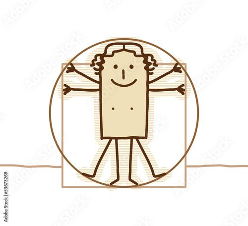 the Vitruvian man