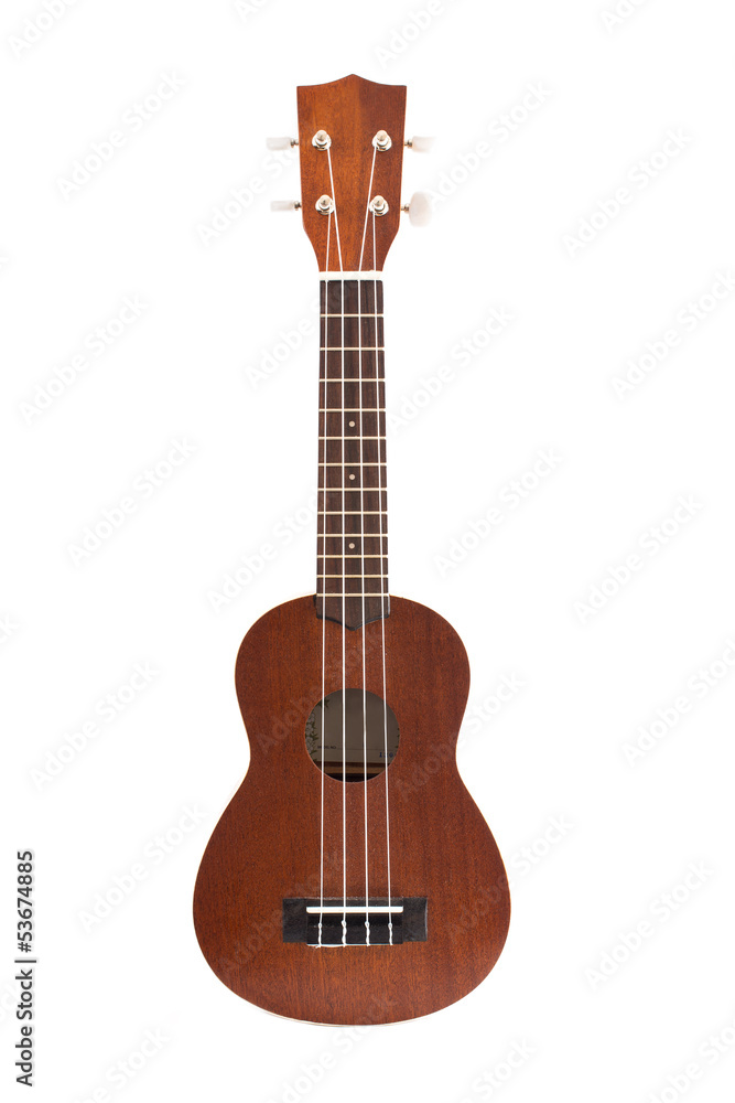 Obraz premium Ukulele on white background