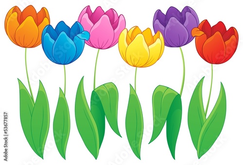 Image with tulip flower theme 2