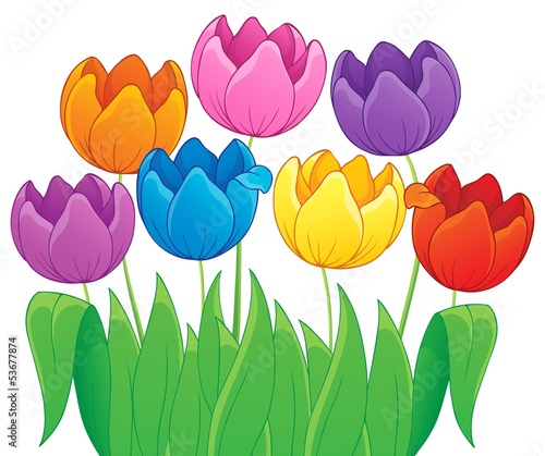 Image with tulip flower theme 4