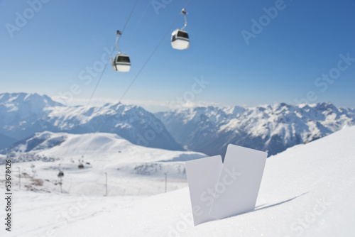 Ski lift pass and panorama