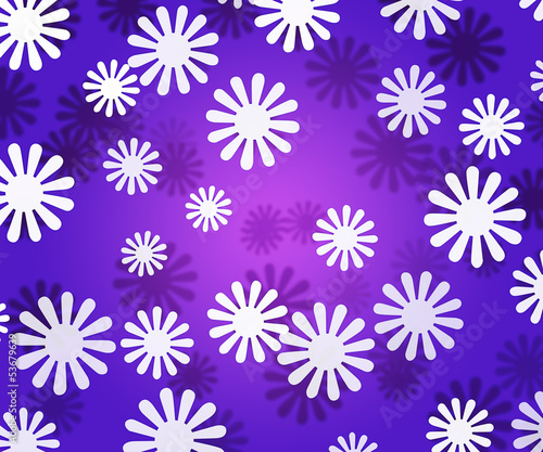 White Flowers Simple Violet Texture