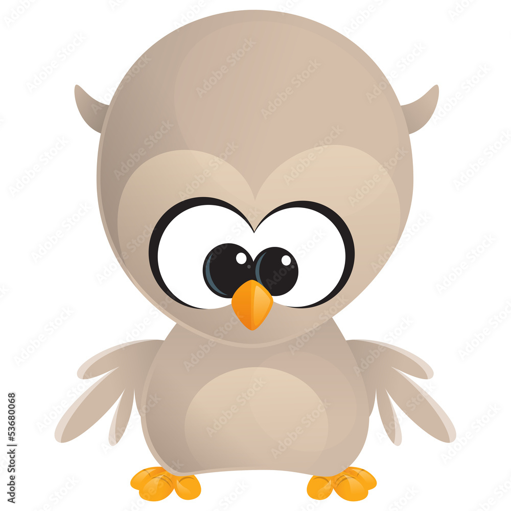 Cute cartoon baby owl Cute cartoon baby owl