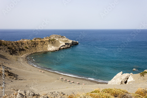 the beautiful beach of Agios Pavlos, in Crete Island