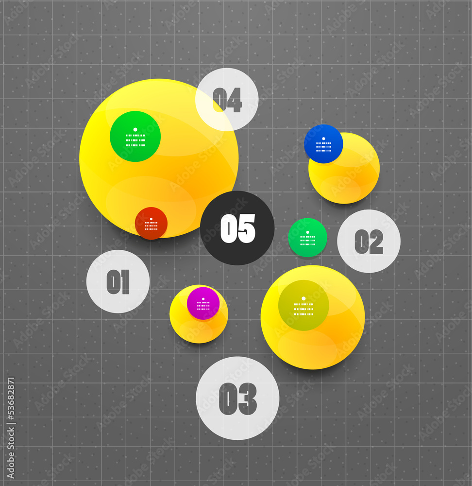Abstract steps circles template Abstract steps circles template