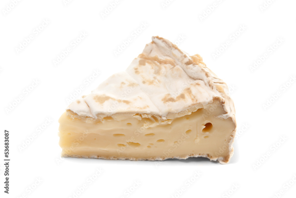 Wedge of brie cheese