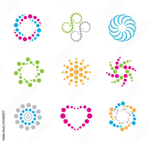 Modern circles logos and icons