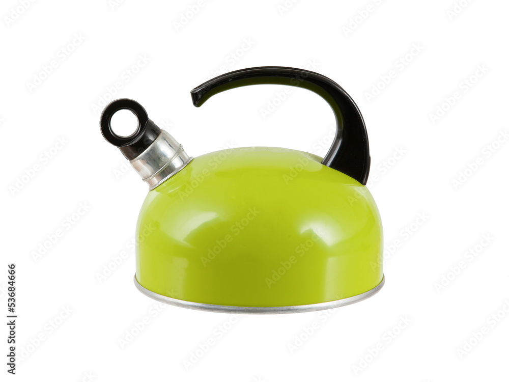Obraz premium Green kettle isolated