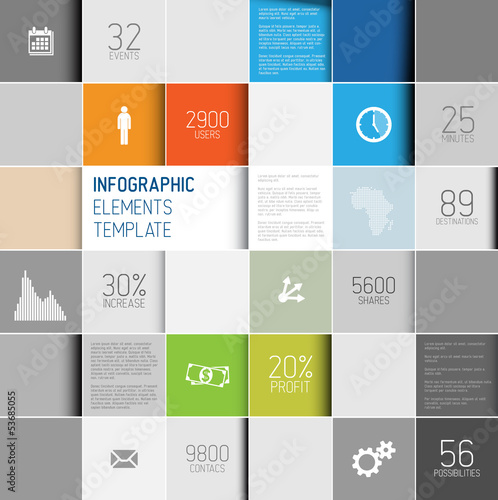 Vector abstract squares background illustration / infographic