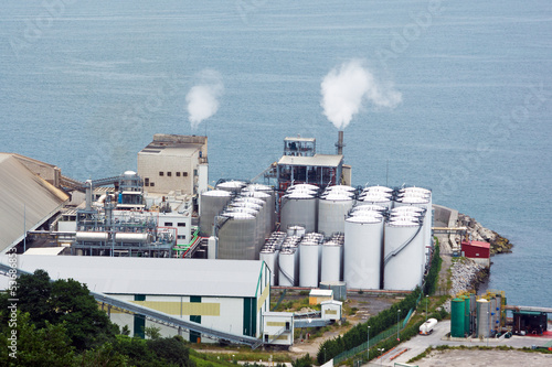 factory industry near sea photo