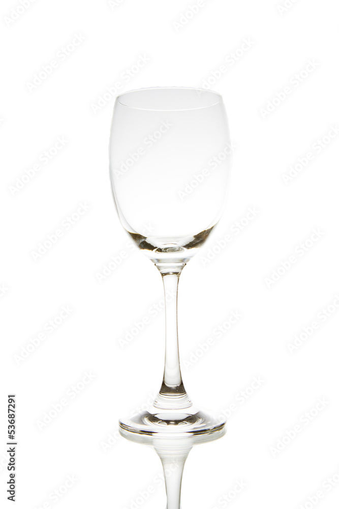 Empty wine glass. isolated on a white background Empty wine glass. isolated on a white background